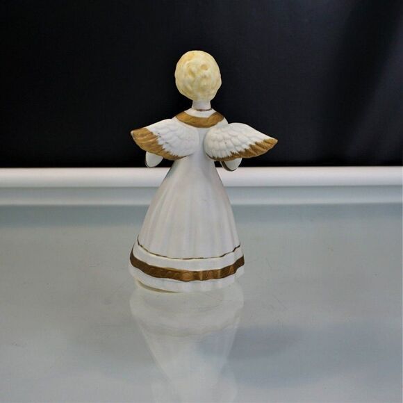 Schmid Bros Porcelain Angel Playing Accordion Vintage Figurine - Picture 3 of 7